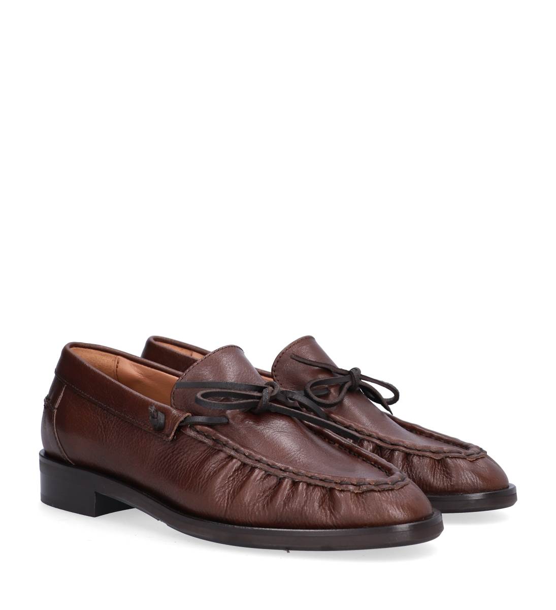 A9031 loafer med sløjfe - T.moro shadow calf 886